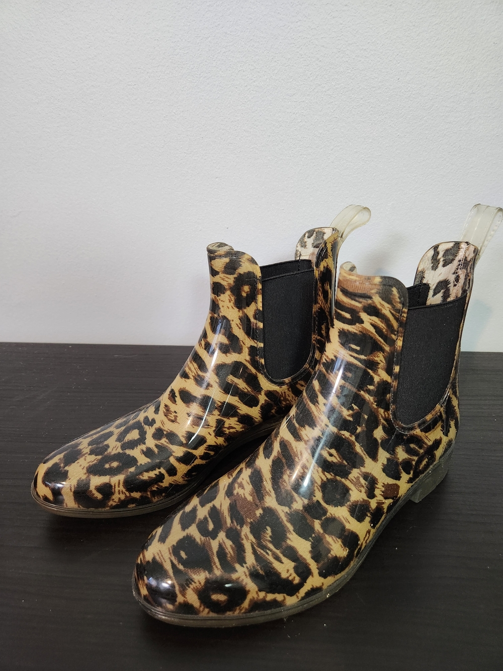 J. Crew Leopard Print Rain Chelsea Boots - Women's